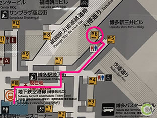 レイク 博多駅前(自動契約コ－ナ－)への行き方②